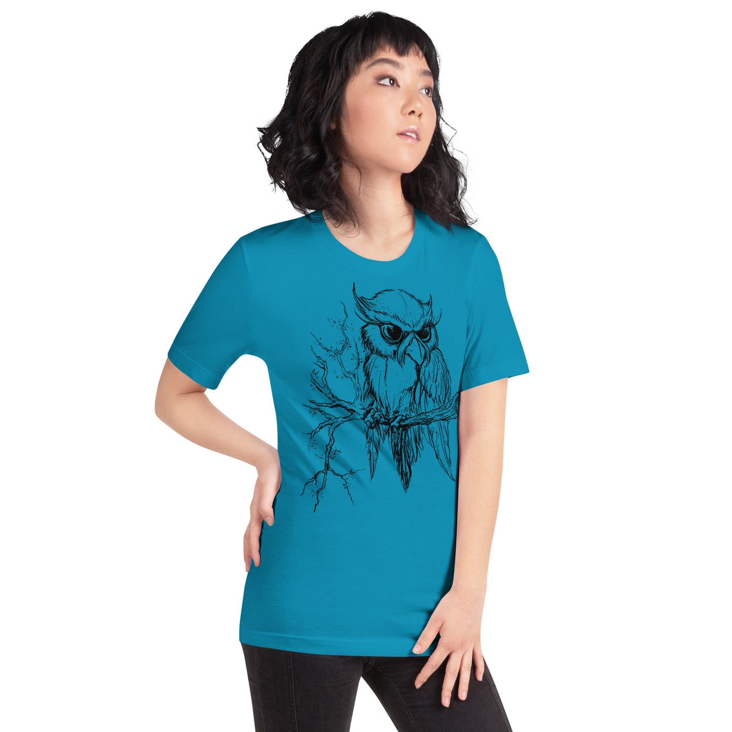 Owl on Branch - Unisex t-shirt