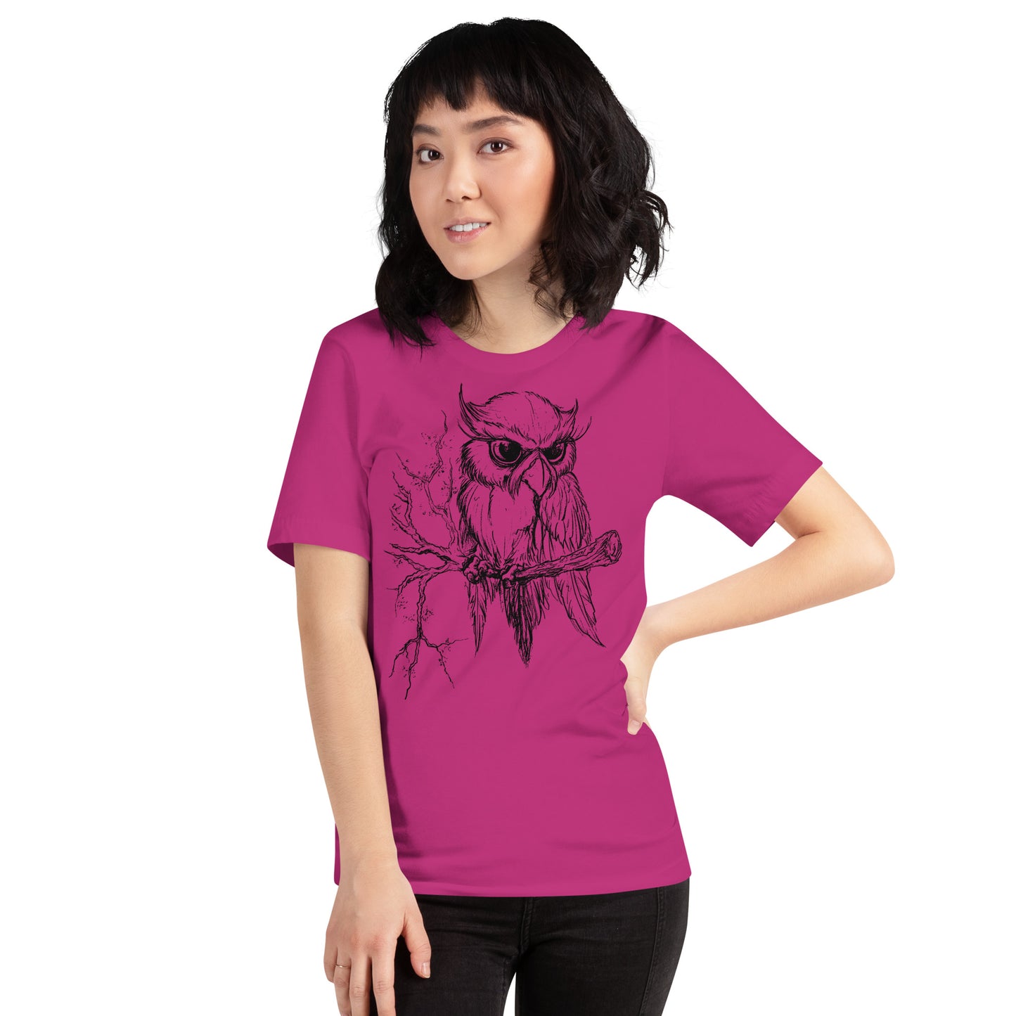 Owl on Branch - Unisex t-shirt