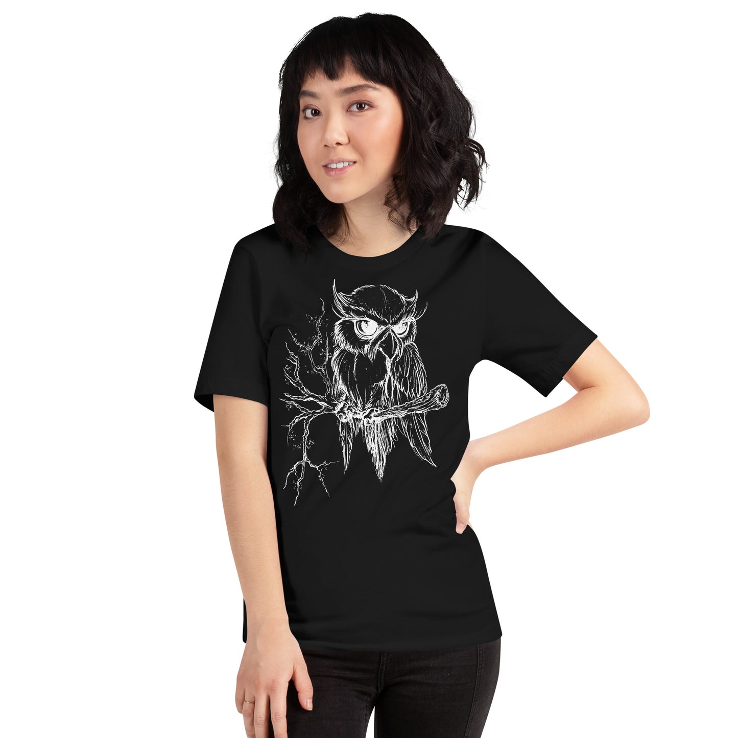 Owl on Branch - Unisex t-shirt