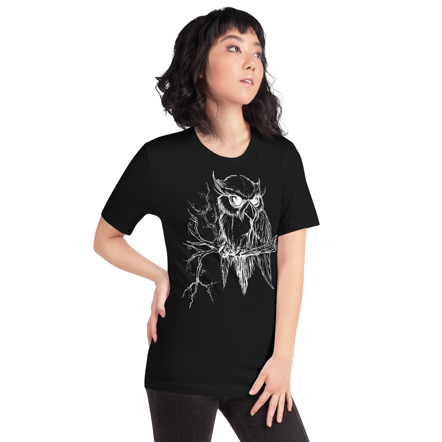 Owl on Branch - Unisex t-shirt