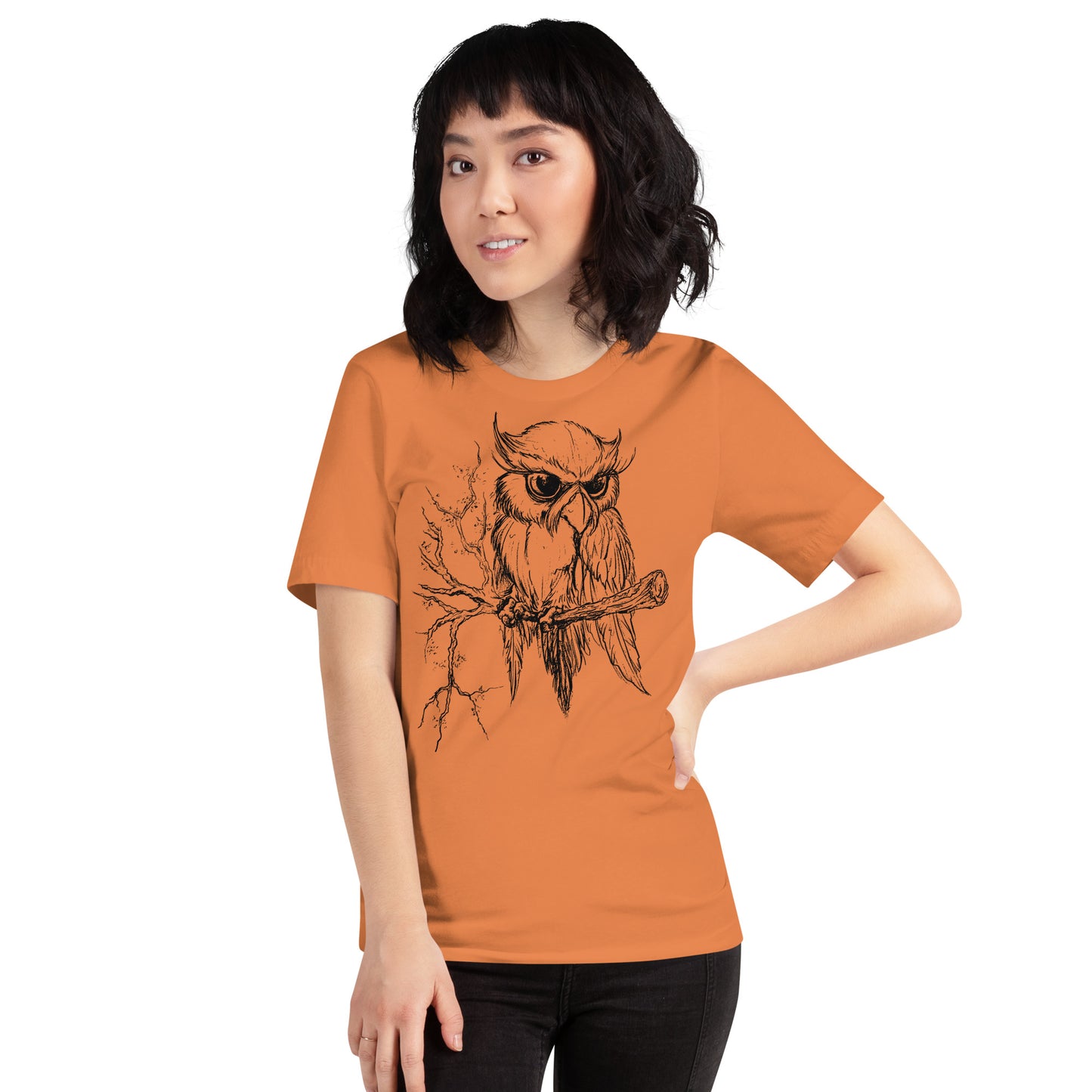 Owl on Branch - Unisex t-shirt