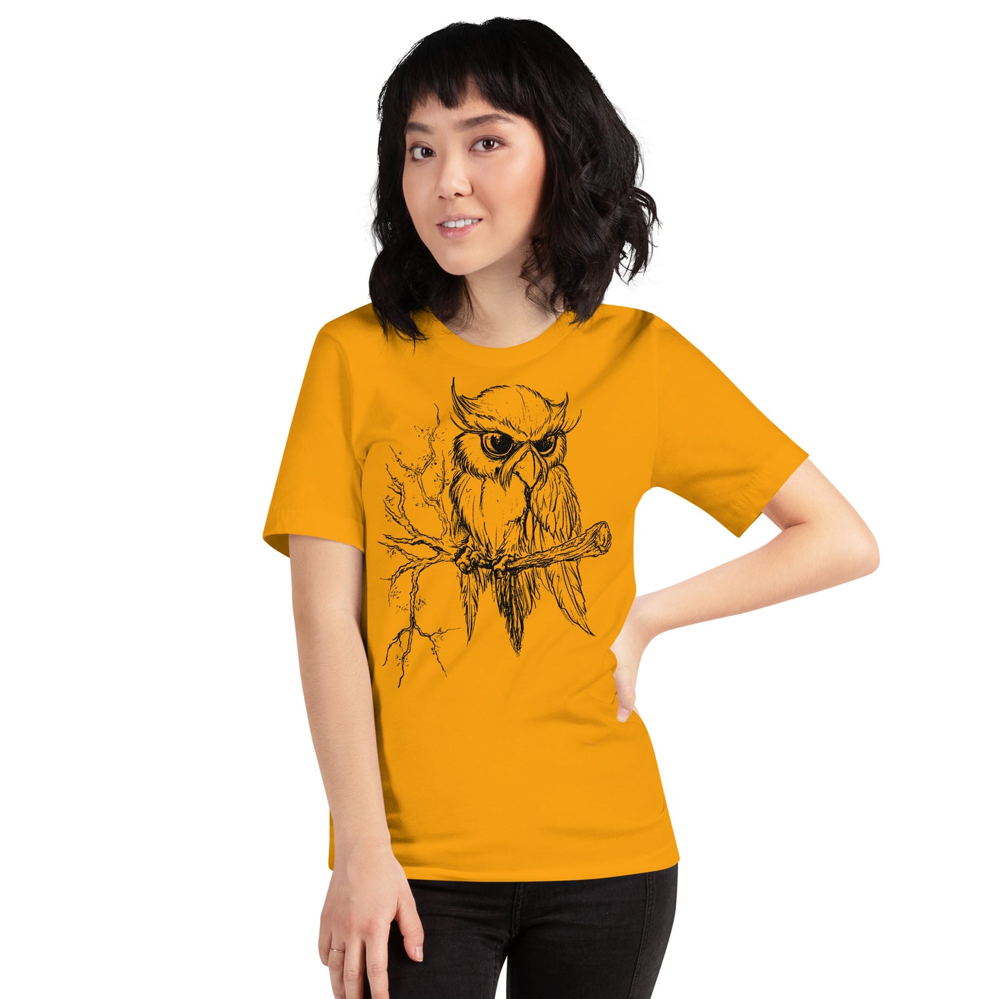 Owl on Branch - Unisex t-shirt