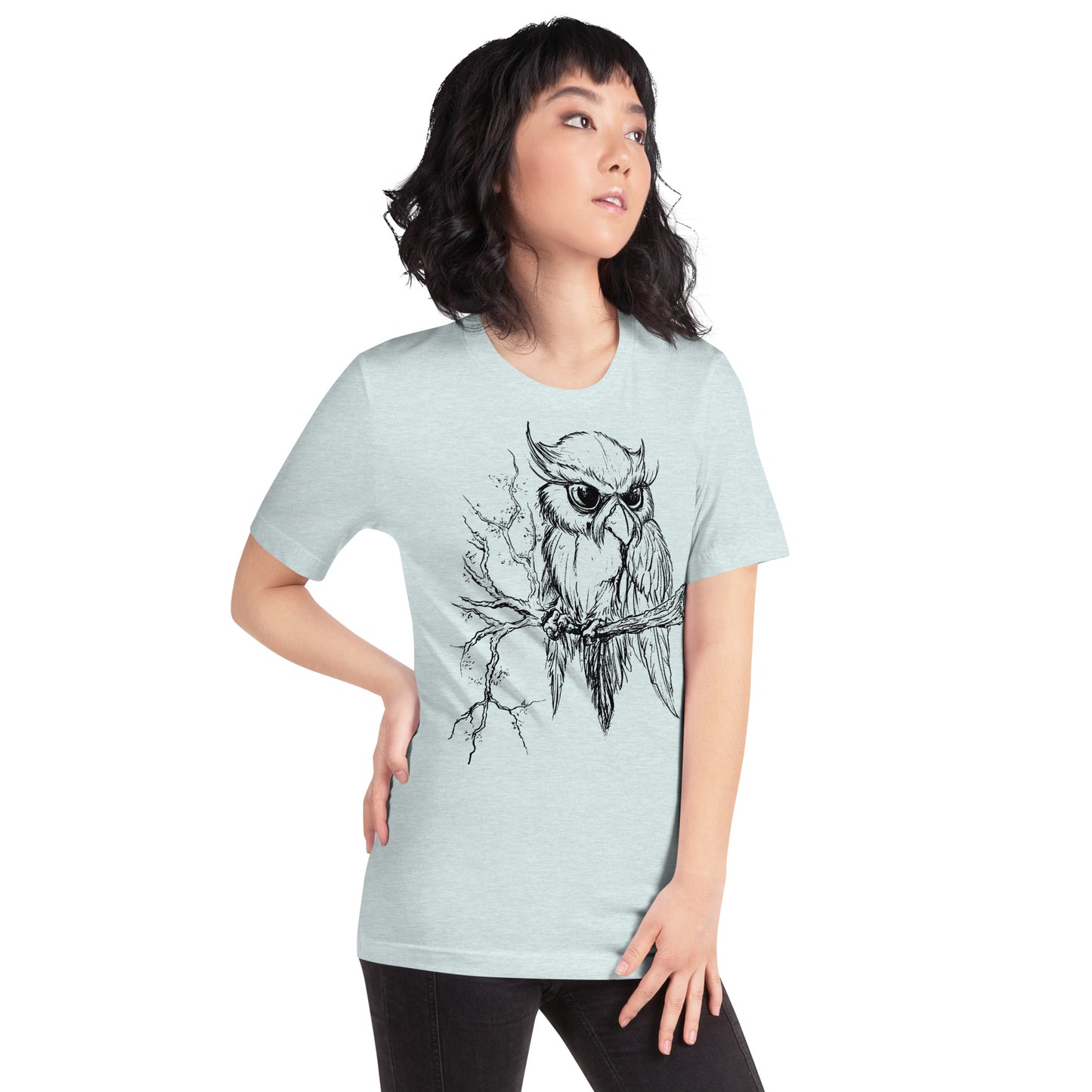 Owl on Branch - Unisex t-shirt